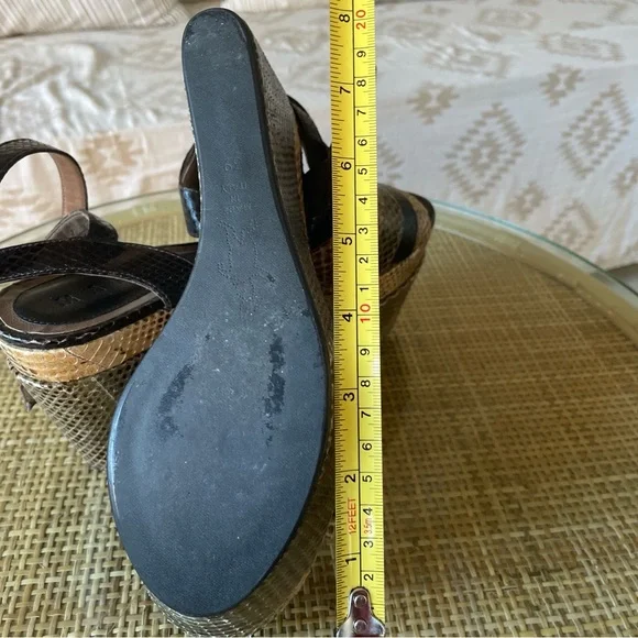 MARNI snakeskin platform wedge sandals 39 US8 - Picture 8 of 9